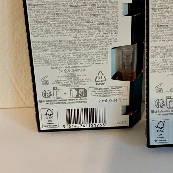 2X YSL Libre Flowers and Flames Eau de Parfum Florale 0.04 oz 1.2ml Sample BUNDL - Picture 3 of 4